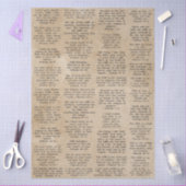 レトロタイプライター聖書の詩編の論文誌 薄葉紙 (クラフト)