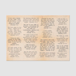 レトロタイプライター聖書の詩編の論文誌 薄葉紙