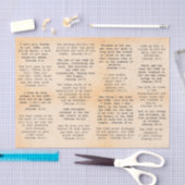 レトロタイプライター聖書の詩編の論文誌 薄葉紙 (クラフト)