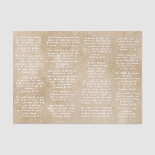 レトロタイプライター聖書の詩編の論文誌 薄葉紙 (正面)