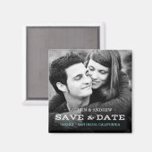 レトロタイプ写真パーソナライズされた日付磁石を保存 マグネット (正面/裏面)