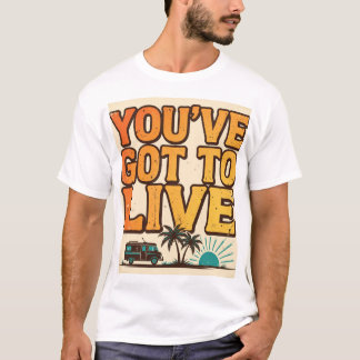 レトロタイプTシャツ「生きるしかない」 Tシャツ