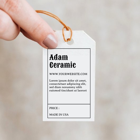 レトロタイポグラフィの製品価格と情報ラベル ギフトタグ