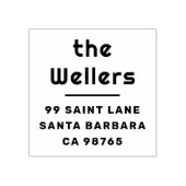 レトロタイポグラフィはっきりしたグルーヴィ差出人住所 ラバースタンプ (インプリント)