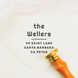 レトロタイポグラフィはっきりした差出人住所 セルフインキングスタンプ