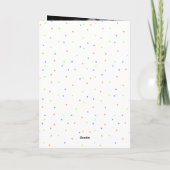 レトロタイポグラフィカラフル誕生日フォトカード カード (裏面)