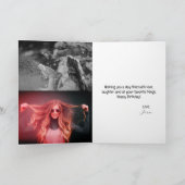 レトロタイポグラフィカラフル誕生日フォトカード カード (内部)