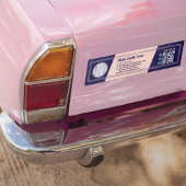 レトロタイポグラフィクールビジネスロゴQR バンパーステッカー