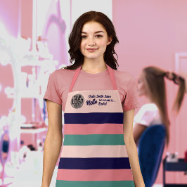 レトロタイポグラフィクールロゴ エプロン