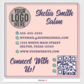 レトロタイポグラフィクール配色ビジネス シール (シート)