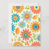 レトロタイポグラフィサマーサンブライダルシャワー 招待状 (裏面)