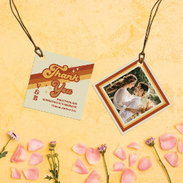 レトロタイポグラフィサマー結婚サンありがとう フェイバータグ