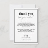 レトロタイポグラフィサンキューディスカウントカード サンキューカード (正面)