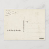 レトロタイポグラフィサンキュー結婚のポストカード ポストカード (裏面)