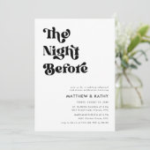 レトロタイポグラフィザナイトリハーサルディナー 招待状 (スタンド正面)