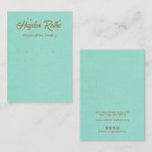 レトロタイポグラフィスターターコイズイヤリングディスプレイ 名刺 (正面/裏面)