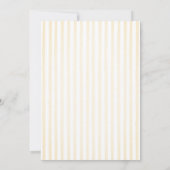 レトロタイポグラフィストライプのブライダルシャワー 招待状 (裏面)