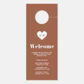 レトロタイポグラフィテラコッタアンドディスターズ結婚ー ドアノブサイン (裏面)