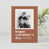 レトロタイポグラフィテラコッタフォトバレンタインデー シーズンカード (スタンド正面)