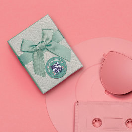 レトロタイポグラフィビジネスソーシャルメディアQRコード ラウンドシール