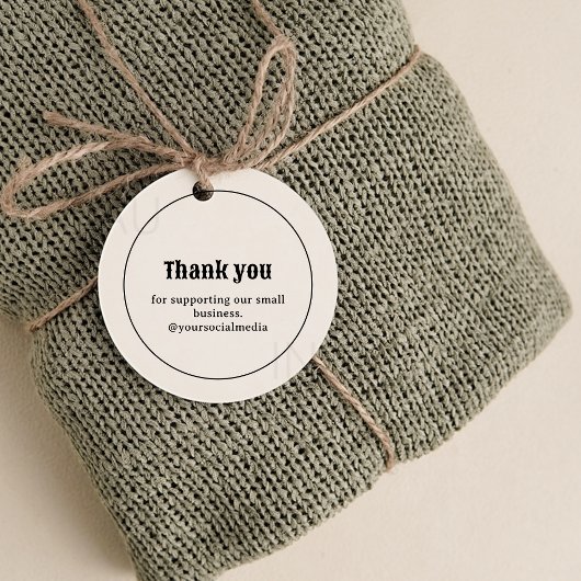 レトロタイポグラフィビジネスロゴサンキューラベル フェイバータグ