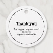 レトロタイポグラフィビジネスロゴサンキューラベル フェイバータグ (正面)