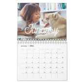 レトロタイポグラフィファミリー写真2023 カレンダー (1月 2026)