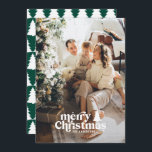 レトロタイポグラフィモダンフルフォトホリデーカード シーズンカード<br><div class="desc">レトロタイポグラフィモダン写真クリスマス。文字と背景色は可能でカスタマイズある。コレクションの一部</div>