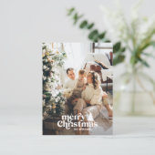 レトロタイポグラフィモダンフルフォト シーズンポストカード (スタンド正面)