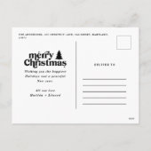 レトロタイポグラフィモダンフルフォト シーズンポストカード (裏面)