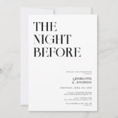 レトロタイポグラフィモダン写真リハーサルディナー 招待状 (正面)