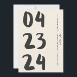 レトロタイポグラフィヴィンテージB&W番号写真Qrコード セーブザデート<br><div class="desc">タイポグラフィシンプル写真芸術的Qrコード</div>