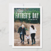 レトロタイポグラフィ写真ハッピーファーザーズデイカード カード (正面)