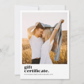 レトロタイポグラフィ写真贈与証 (正面)