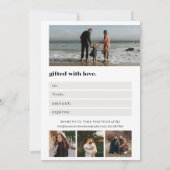 レトロタイポグラフィ写真贈与証 (裏面)