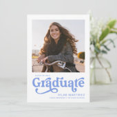 レトロタイポグラフィ写真2023卒業パーティー 招待状 (スタンド正面)