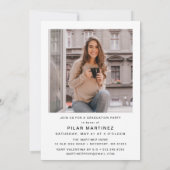 レトロタイポグラフィ写真2023卒業パーティー 招待状 (裏面)