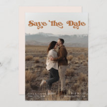 レトロタイポグラフィ写真Save the Date