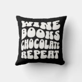 レトロタイポグラフィ図書とワイン クッション (裏面)