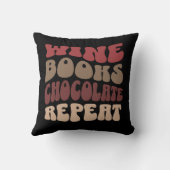 レトロタイポグラフィ図書とワイン クッション (裏面)