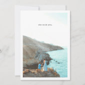 レトロタイポグラフィ彼女が言ったYes婚約パーティ 招待状 (正面)