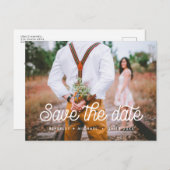 レトロタイポグラフィ日付の保存 案内ポストカード (正面/裏面)