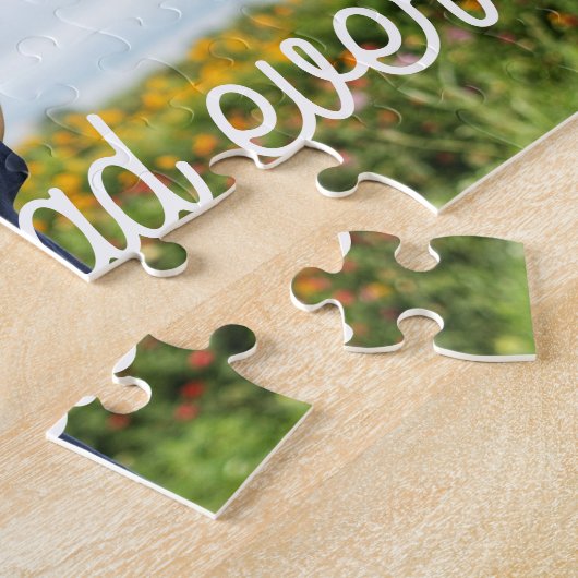 レトロタイポグラフィ最高のパパエバーファーズデー ジグソーパズル (側面)