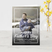 レトロタイポグラフィ父の日の写真グリーティングカード カード (黄色い花)