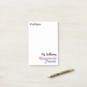 レトロタイポグラフィ登録ナースノート ポストイット (デスク上)