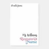 レトロタイポグラフィ登録ナースノート ポストイット (正面)