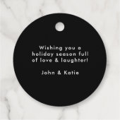 レトロタイポグラフィ白黒メリークリスマス フェイバータグ (裏面)