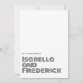 レトロタイポグラフィ結婚式招待状 招待状 (正面)