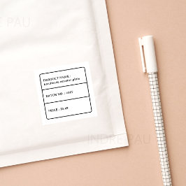 レトロタイポグラフィ製品価格ラベルステッカー スクエアシール