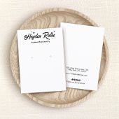 レトロタイポグラフィ&スターズホワイトイヤリングディスプレイ 名刺